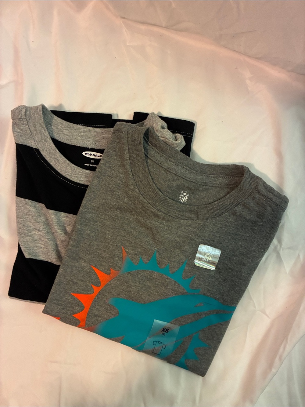 NFL Team Apparel Miami Dolphins Youth Shirt Size 5 XS Outerstuff Gray Brand New